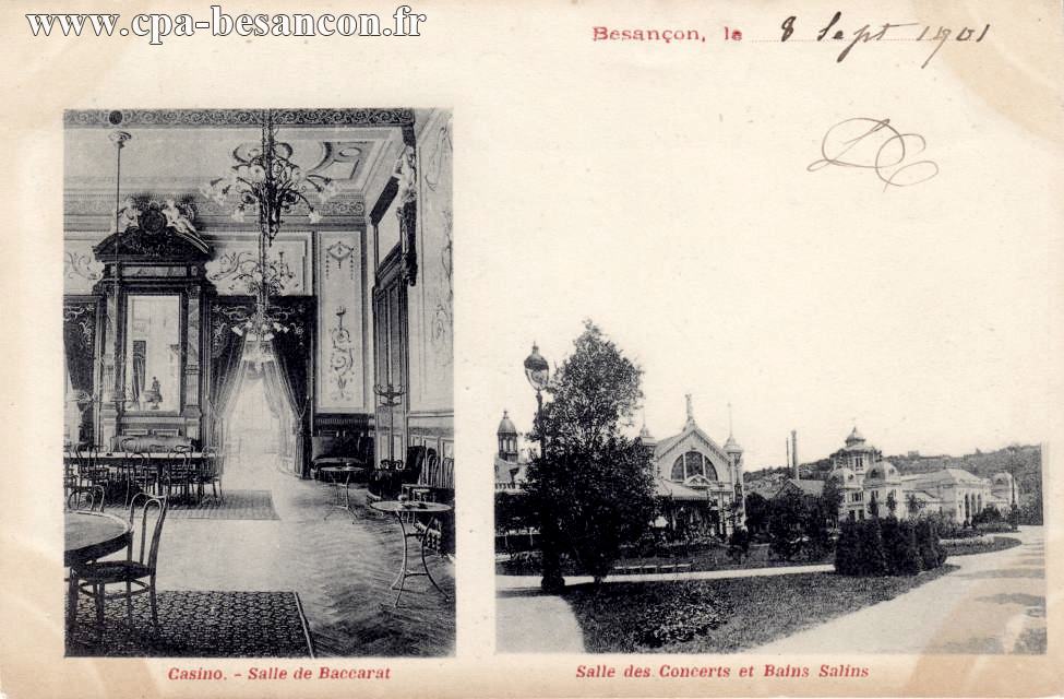 Besançon - Casino. - Salle de Baccarat - Salle des Concerts et Bains Salins